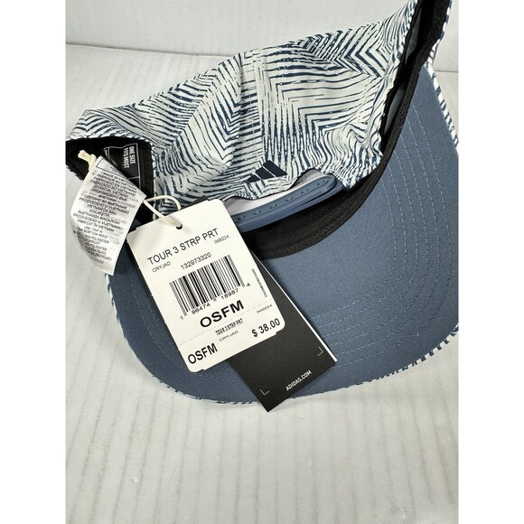 NEW adidas Golf 3 Three Stripes Printed Tour Adjustable Hat Cap IM9224 OSFM - Picture 4 of 4